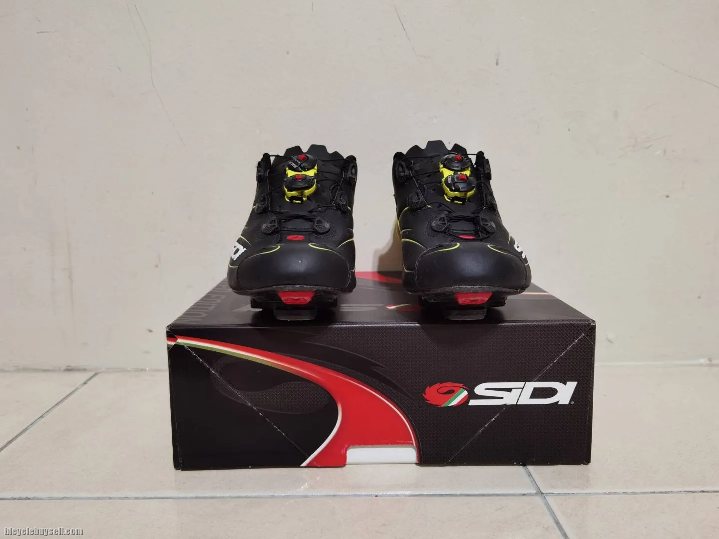 SIDI SHOT MAT BLACK / YELLOW FLUO