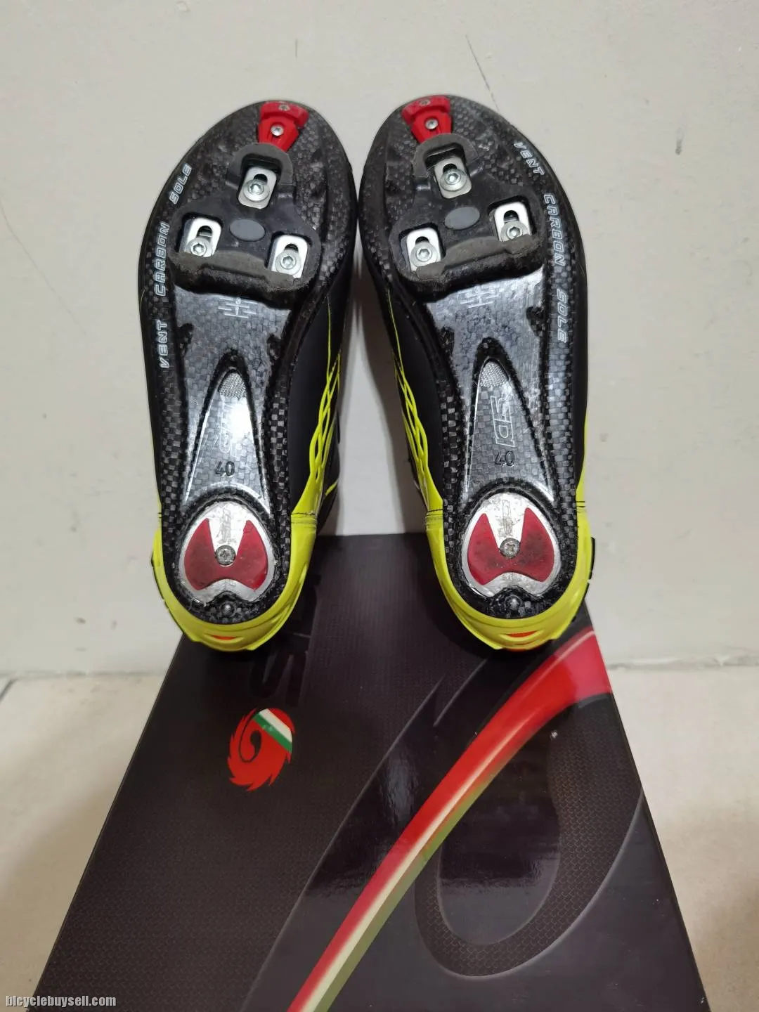 SIDI SHOT MAT BLACK / YELLOW FLUO