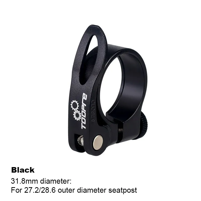 Toopre Seatpost Clamp Quick Release 31.8mm/34.9mm Seat Post Clamp Aluminum Alloy Ultra Light Road Bi