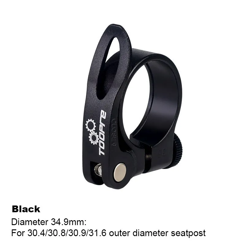 Toopre Seatpost Clamp Quick Release 31.8mm/34.9mm Seat Post Clamp Aluminum Alloy Ultra Light Road Bi