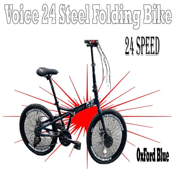 Voice 24 " Steel Folding Bike (24 Speed)(G9)