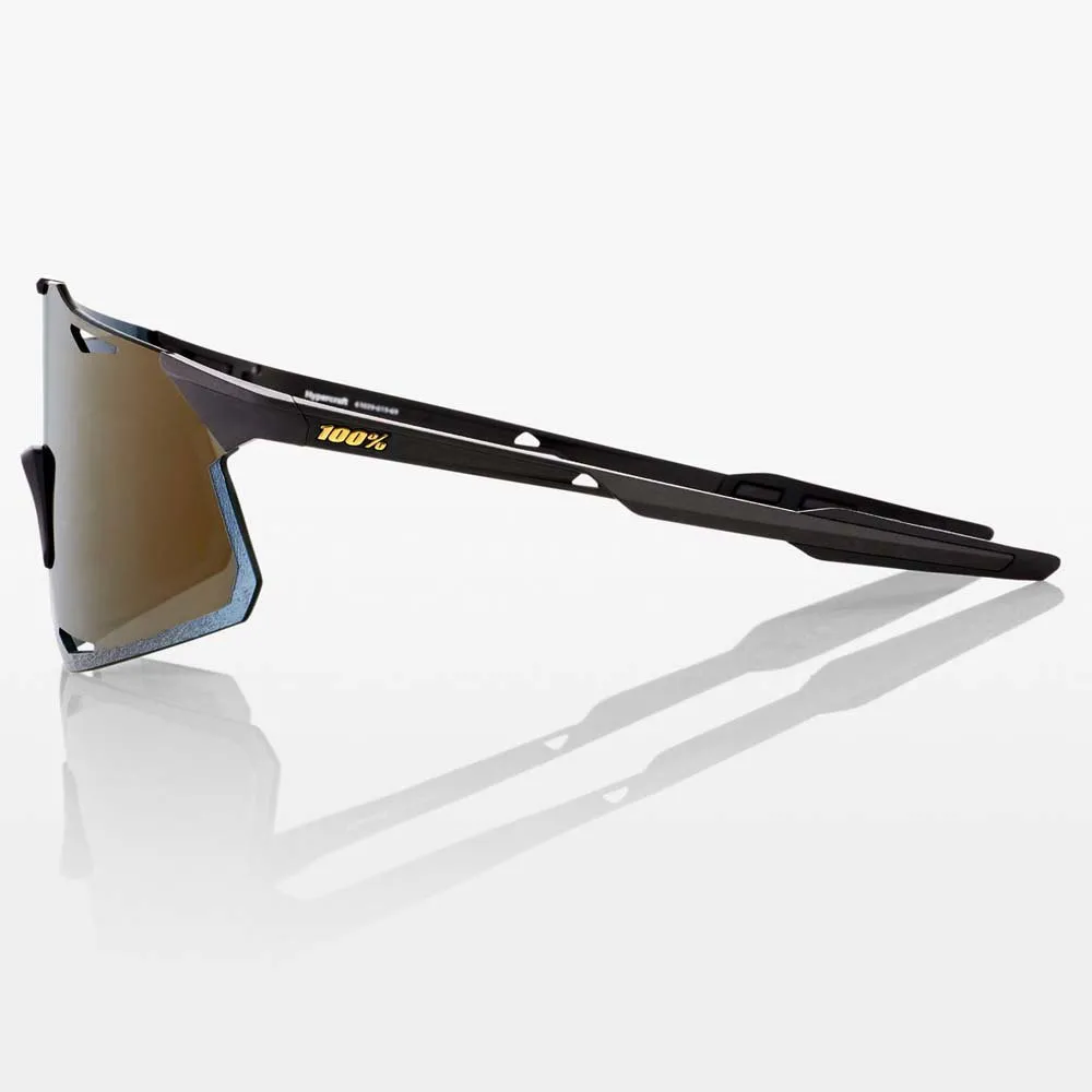 100% HYPERCRAFT SUNGLASSES WITH SOFT GOLD MIRROR/MATTE BLACK AUTHENTIC