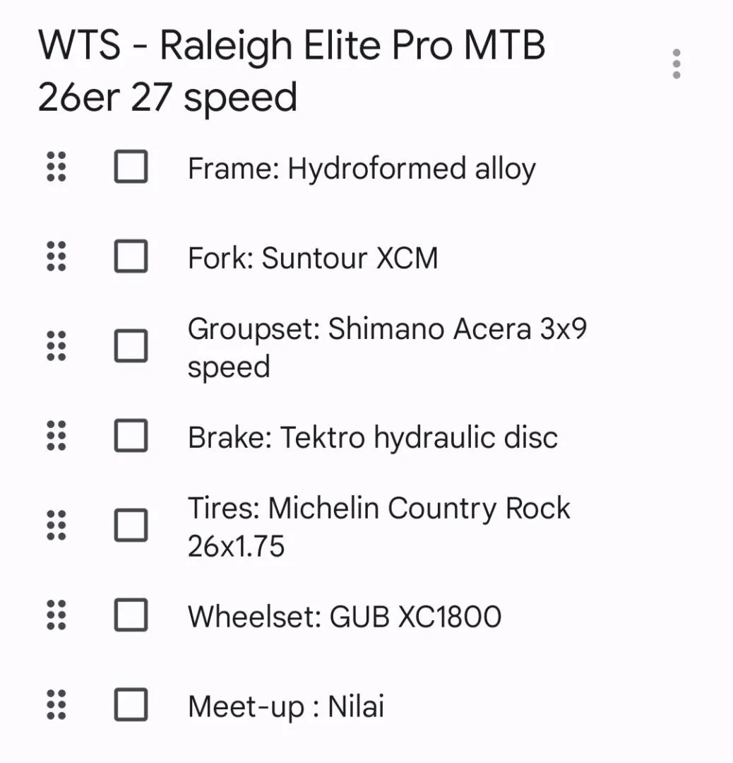 SOLD /// Raleigh Elite Pro MTB 26er 27 speed