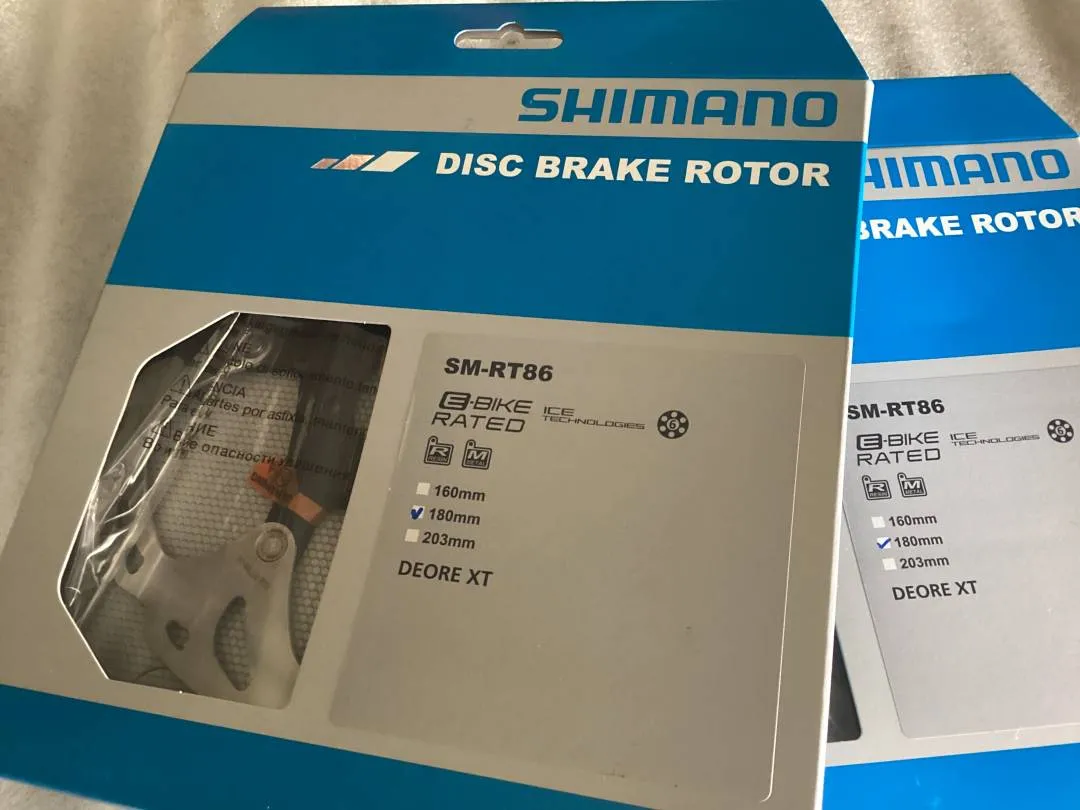 Shimano XT 180mm RT86 Ice-Tech 6-Bolt Disc Rotor | 1Pair @ free pos