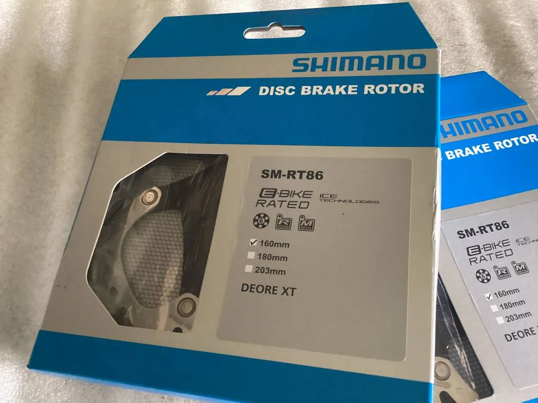 Shimano XT 160mm RT86 Ice-Tech 6-Bolt Disc Rotor | 1Pair @ free pos