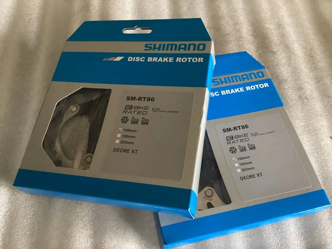 Shimano XT 160mm RT86 Ice-Tech 6-Bolt Disc Rotor | 1Pair @ free pos