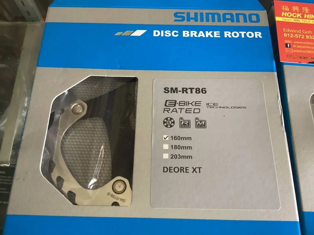 Shimano RT86 160mm XT Ice-Tech Rotor 6-Bolt / 1pair (free pos w.m)