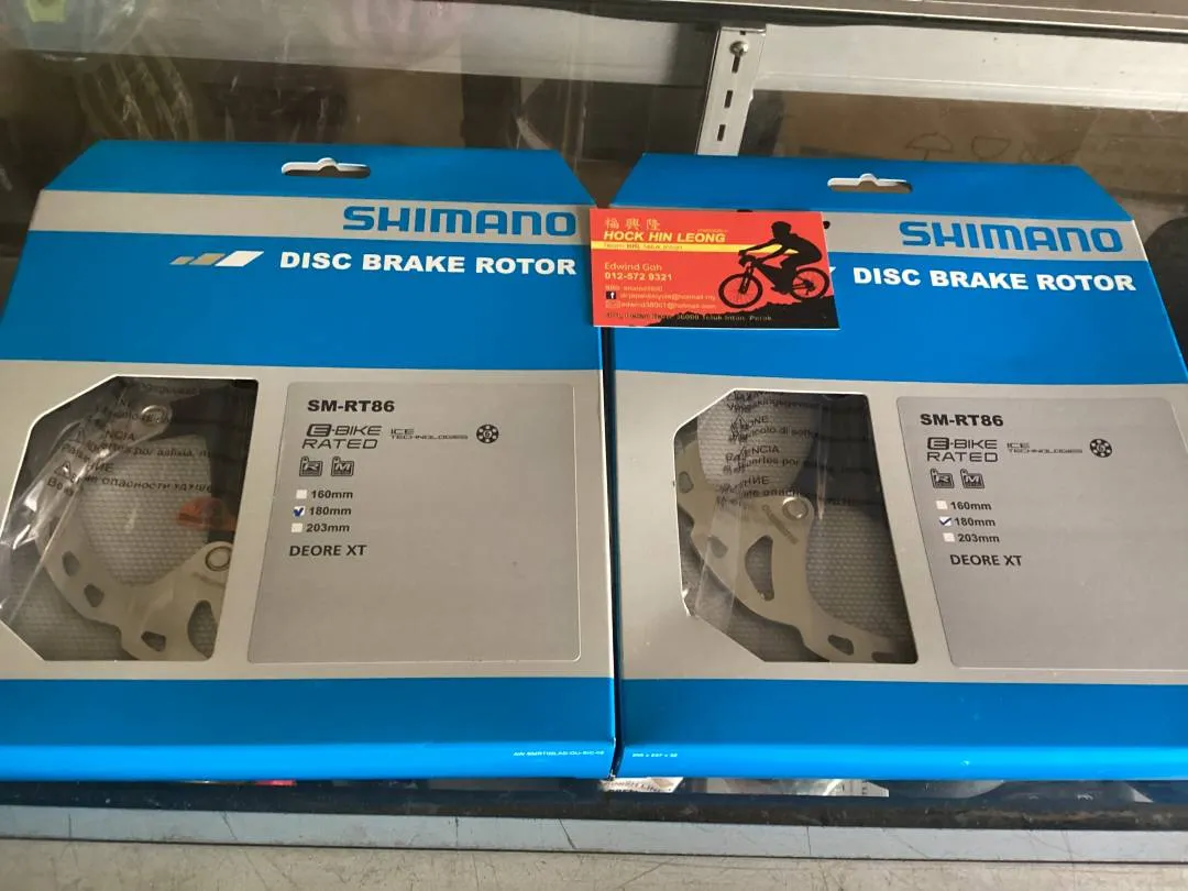 Shimano RT86 180mm XT Ice-Tech Rotor 6-Bolt / 1pair (free pos w.m)