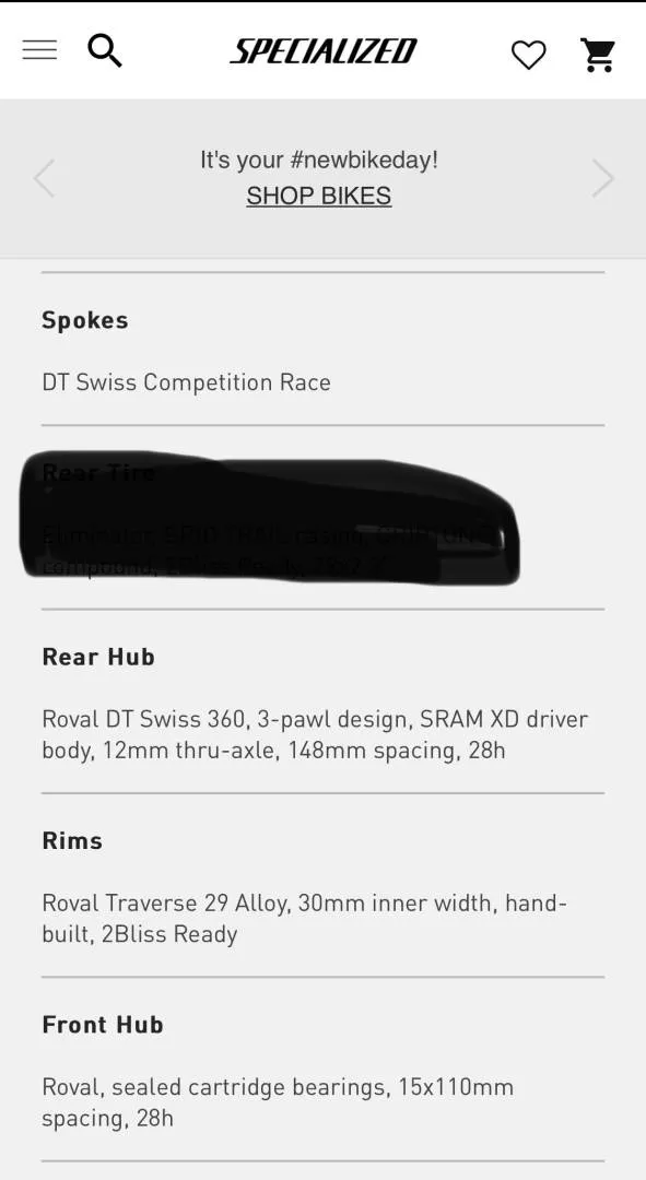 New - Specialized Roval Traverse 29  MTB wheel set