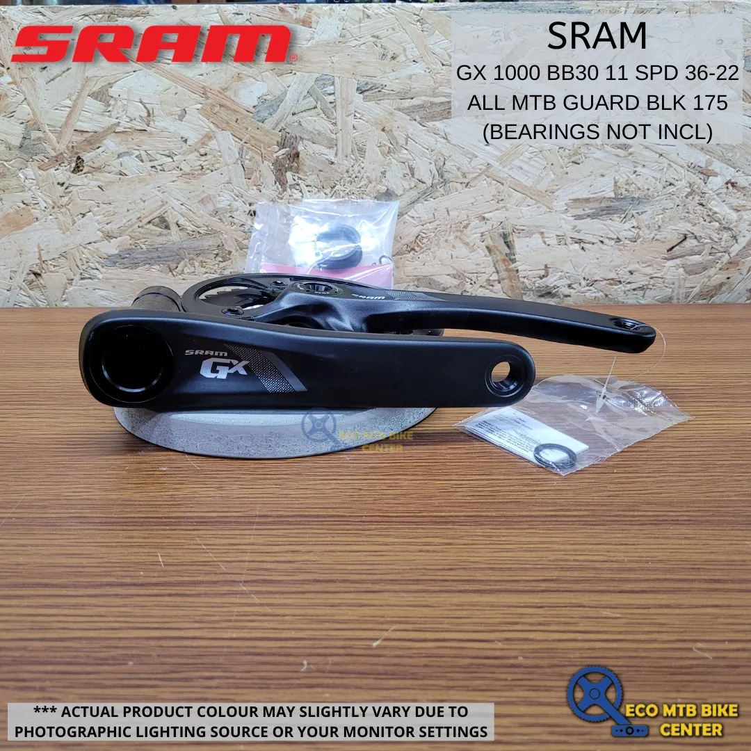 SRAM GX 1000 BB30 11 SPD 36-22 ALL MTB GUARD BLK 175 (BEARINGS NOT INCL)
