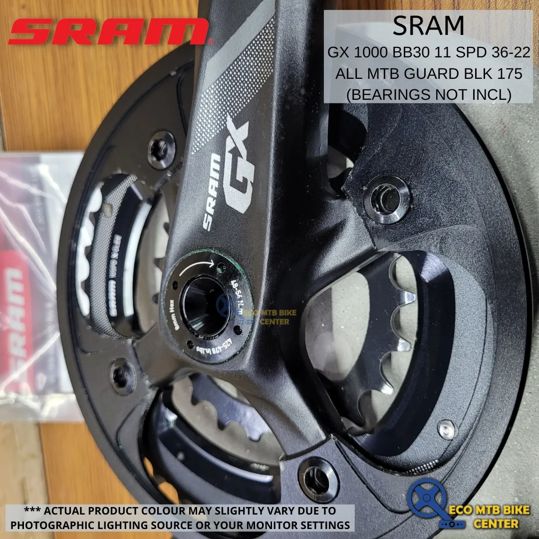 SRAM GX 1000 BB30 11 SPD 36-22 ALL MTB GUARD BLK 175 (BEARINGS NOT INCL)