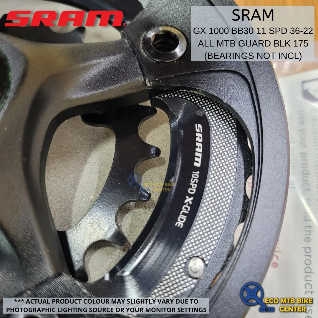 SRAM GX 1000 BB30 11 SPD 36-22 ALL MTB GUARD BLK 175 (BEARINGS NOT INCL)