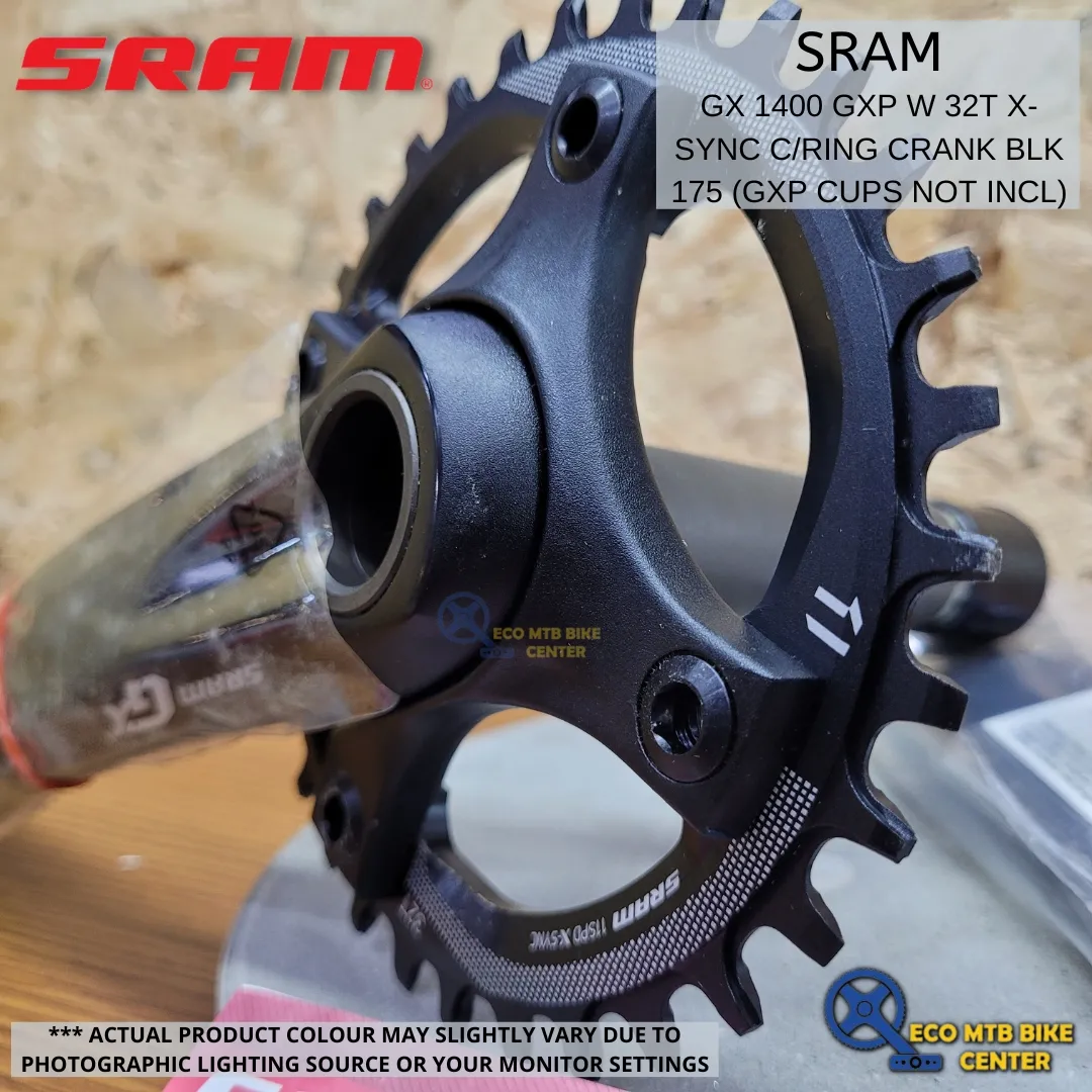 SRAM GX 1400 GXP W 32T X-SYNC C/RING CRANK BLK 175 (GXP CUPS NOT INCL)