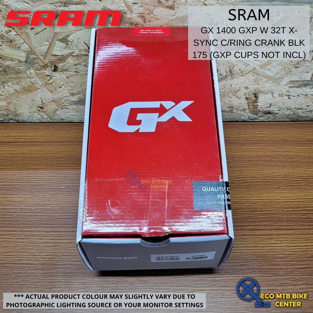 SRAM GX 1400 GXP W 32T X-SYNC C/RING CRANK BLK 175 (GXP CUPS NOT INCL)
