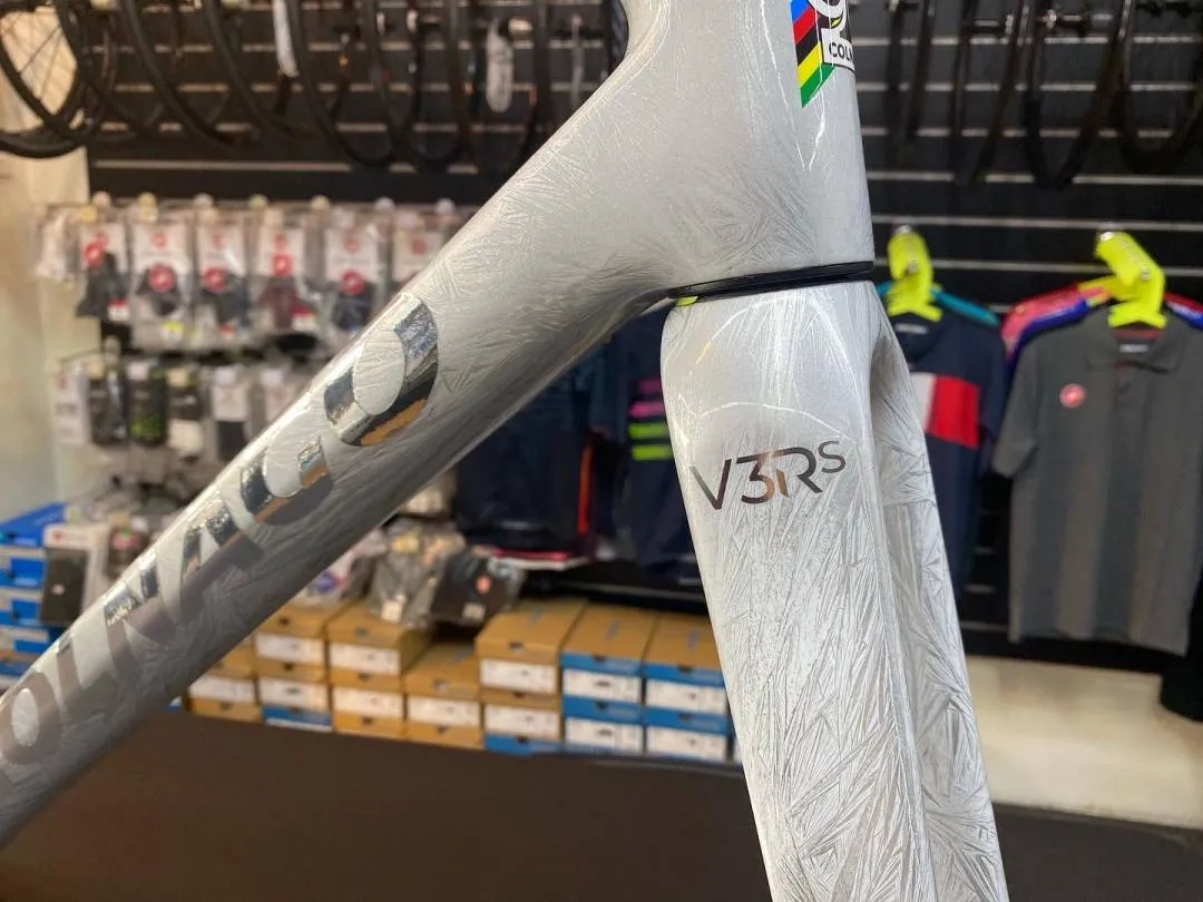 Colnago V3RS Frozen White Disc w CC01 Colnago carbon integrated handlebar