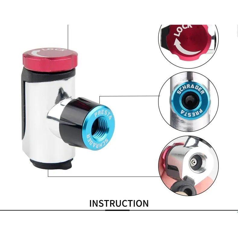 GIYO CO2 PUMP INFLATOR Kit Compressed Air Pump Head Unit MTB RB Bicycle Compatible Basikal| Topeak B