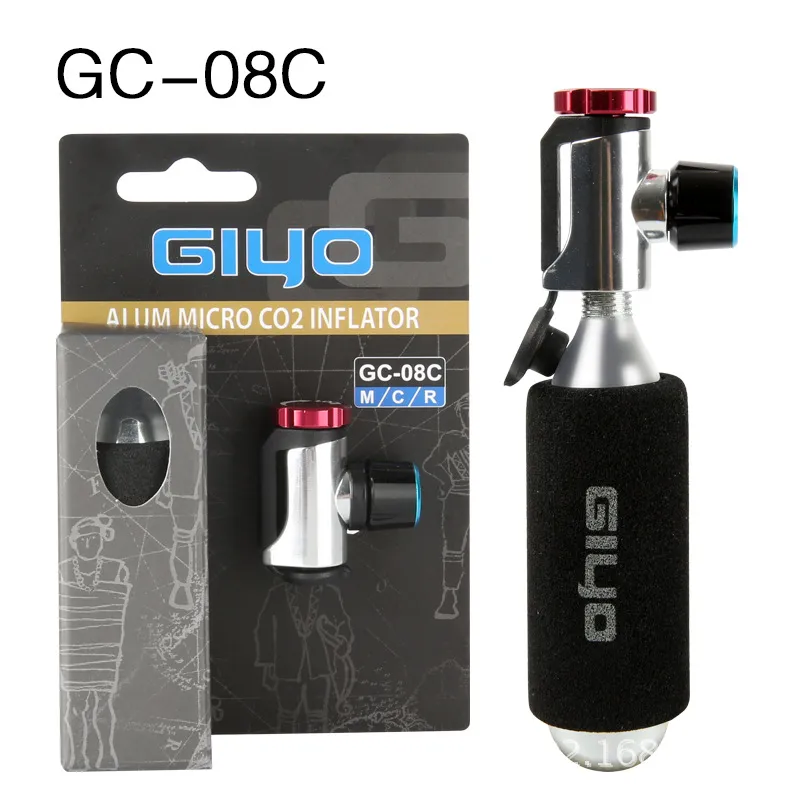 GIYO CO2 PUMP INFLATOR Kit Compressed Air Pump Head Unit MTB RB Bicycle Compatible Basikal| Topeak B