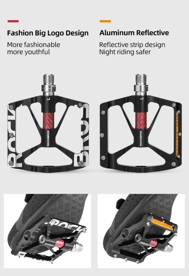 ROCKBROS Bicycle Pedals Bike Ultralight Mountain Bike Pedal MTB Rb K307T
