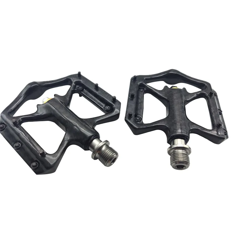 Kocevlo Pedal Ultra Light Bike Pedals Lightweight Carbon Fiber Platform Pedal Three Bearing MTB Bicy