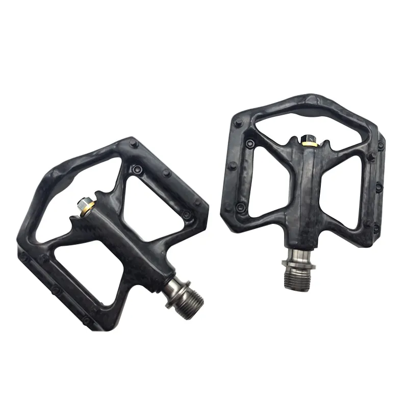 Kocevlo Pedal Ultra Light Bike Pedals Lightweight Carbon Fiber Platform Pedal Three Bearing MTB Bicy