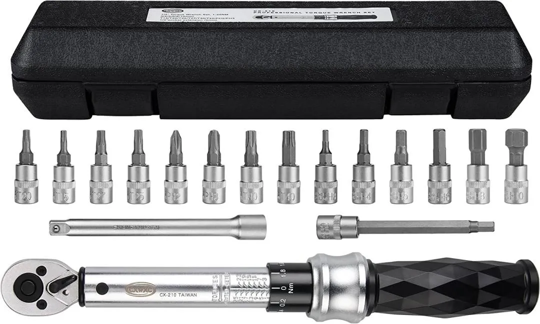 BIKEHAND Bicycle MTB Repair Tool Kit Bike Torque Wrench Allen Key Tool Socket Spanner Set Kit