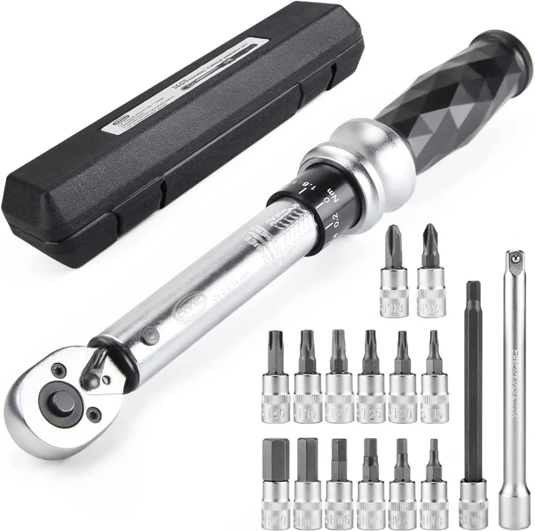 BIKEHAND Bicycle MTB Repair Tool Kit Bike Torque Wrench Allen Key Tool Socket Spanner Set Kit