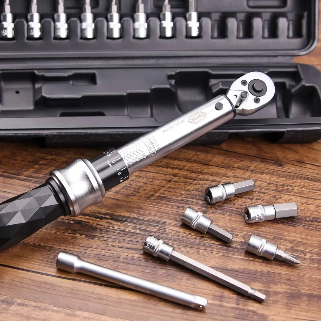 BIKEHAND Bicycle MTB Repair Tool Kit Bike Torque Wrench Allen Key Tool Socket Spanner Set Kit