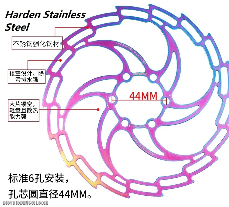 MTB Brake Rotor Disc Brake Bicycle Disc Rotor Disk Basikal Rainbow Hydraulic Brake Disc Basikal