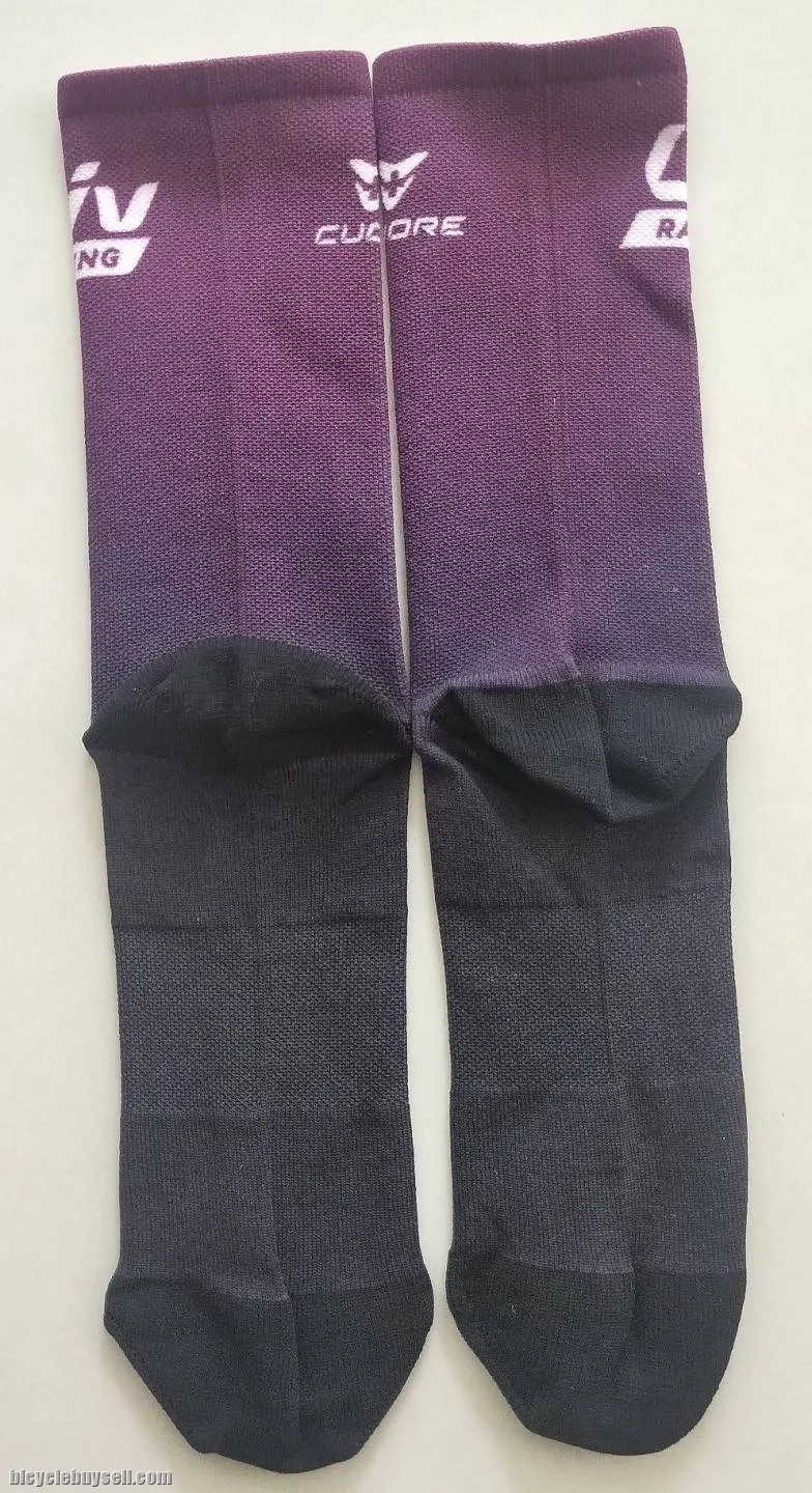 Liv World Racing Team Socks professional edition purple calf length