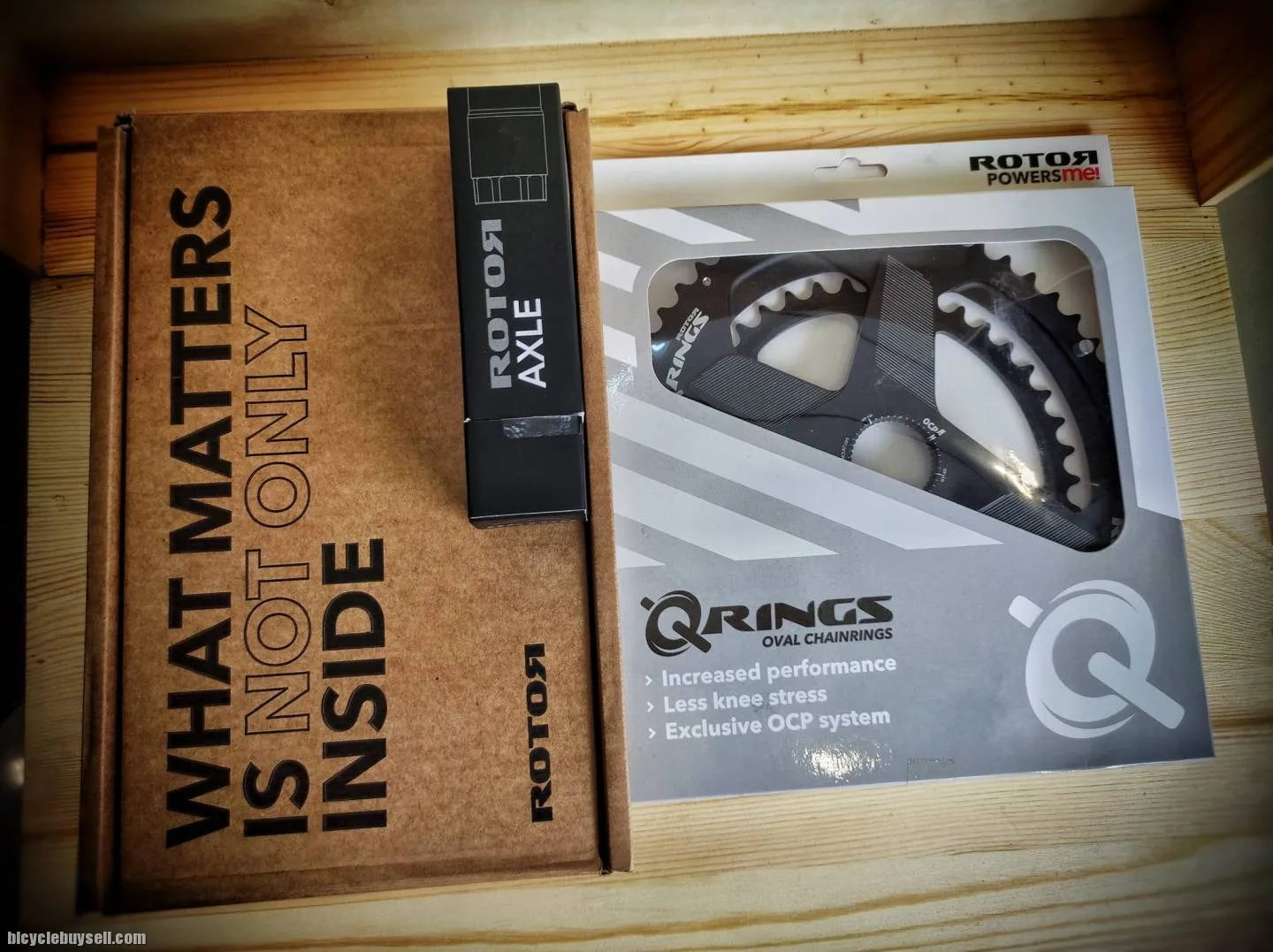 Rotor Aldhu 24 Crankset with Qrings DM Oval chainring