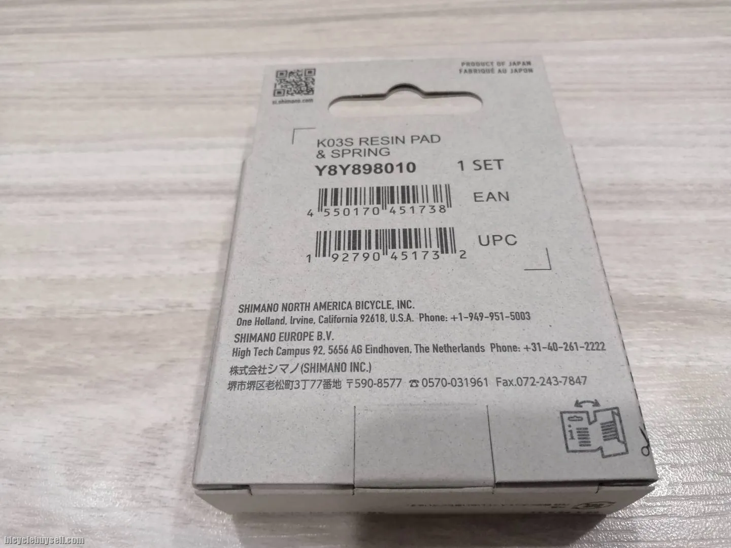 Shimano K03S Road Resin Disc Brake Pad