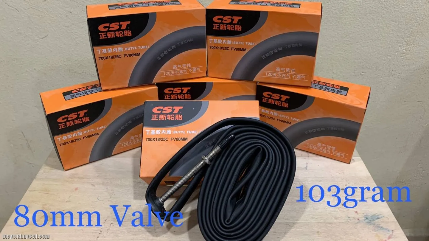 CST Road Bike Tube 700x18/25C FV48, FV60mm &amp; FV80mm (Presta)