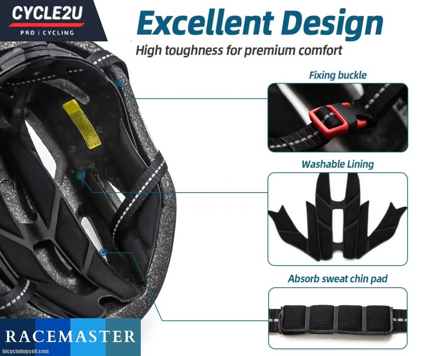 CYCLE2U RACEMASTER Cycling Helmet