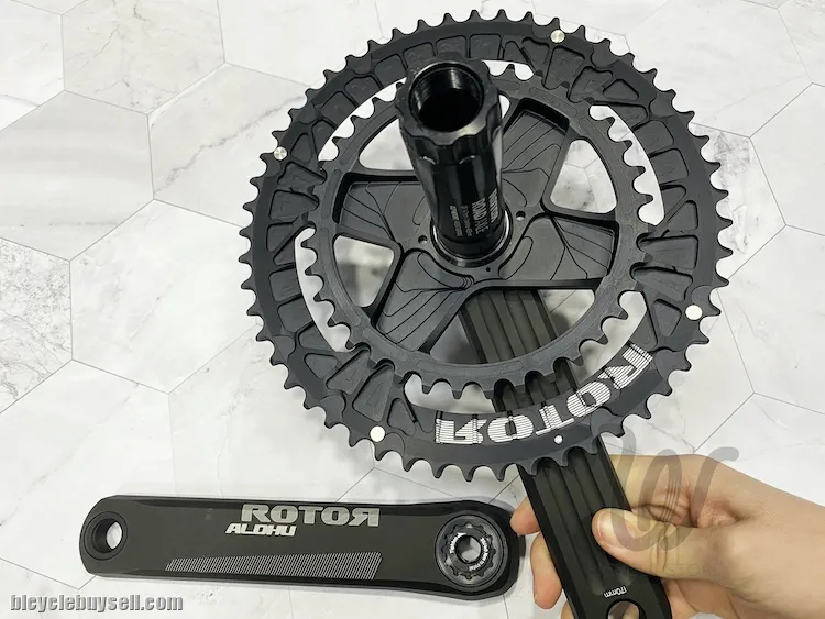 ROTOR ALDHU DM CRANKSET KIT Crankarm Chainring (24MM) QRING 355g Superlight