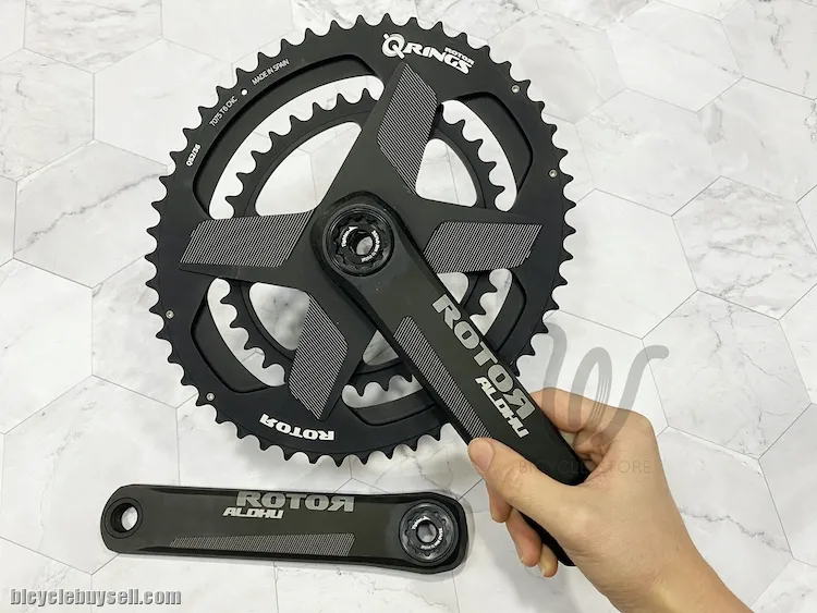 ROTOR ALDHU DM CRANKSET KIT Crankarm Chainring (24MM) QRING 355g Superlight