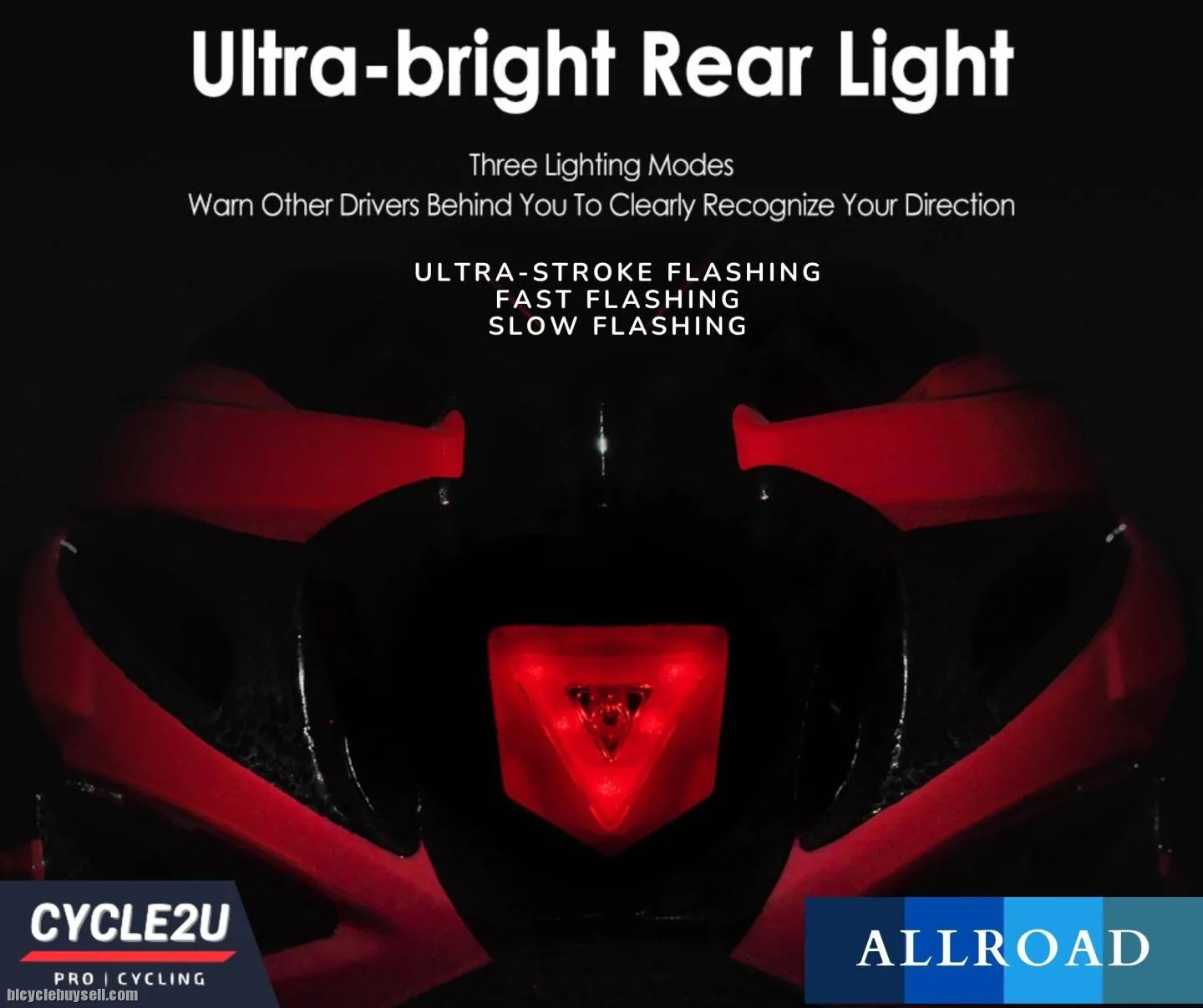 ðŸ”¥Ready StockðŸ”¥ CYCLE2U ALLROAD LED Backlight Cycling Helmet