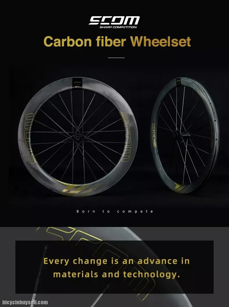 SCOM Ultra 45mm 49mm 67mm Carbon Fiber Wheelset | Winspace Hyper Spacex Cadex Exar