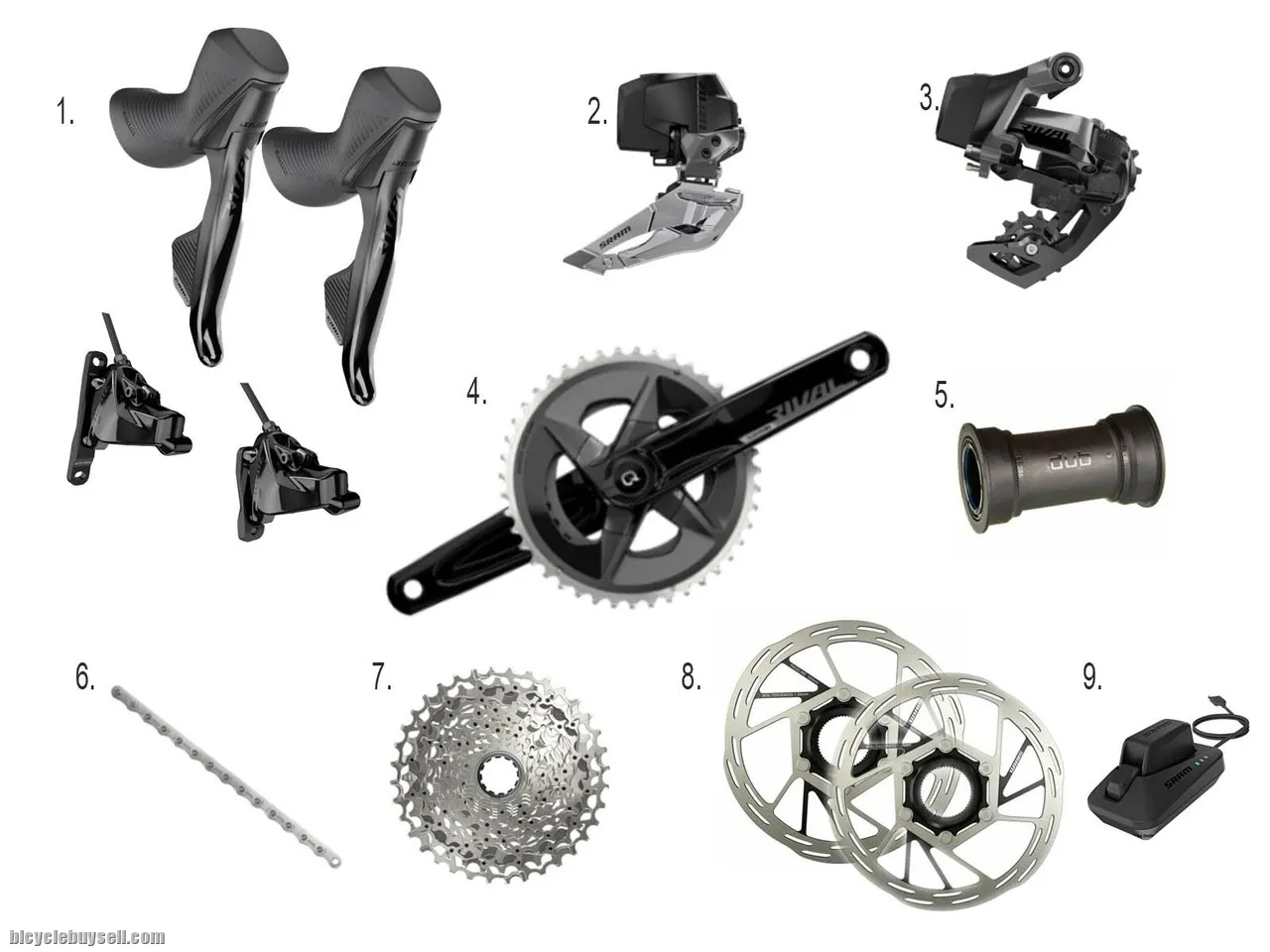 SRAM Rival ETap AXS Disc Brake Upgrade Kit / Groupset (W/ Powermeter) For Road Bicycle And Cycling