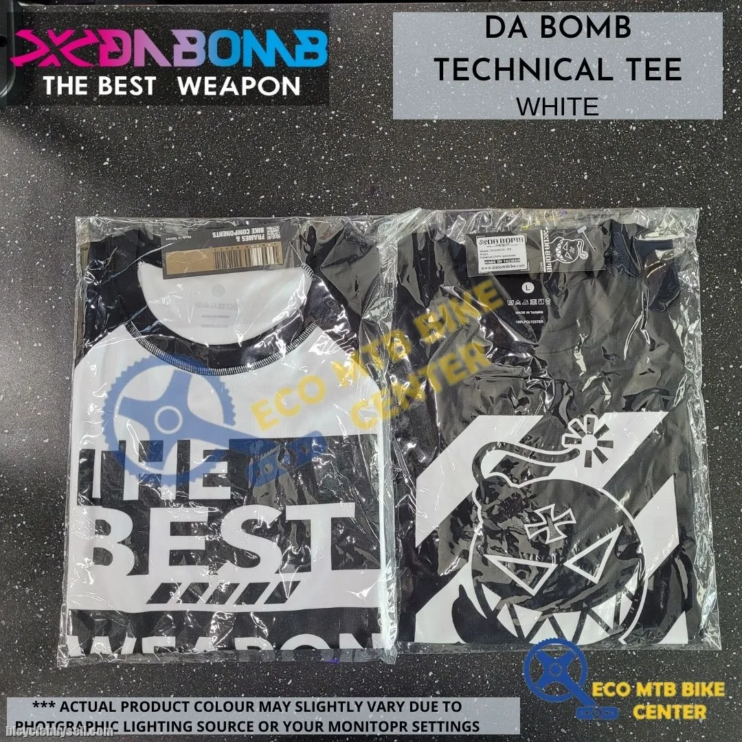 DA BOMB TECHNICAL TEE (NEW 2022) WHITE/BLACK