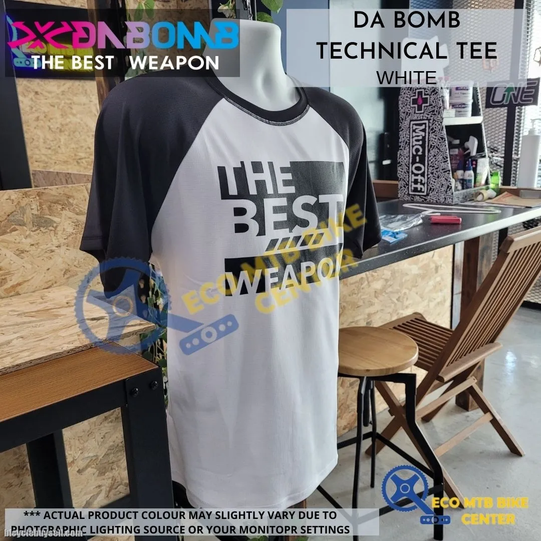 DA BOMB TECHNICAL TEE (NEW 2022) WHITE/BLACK