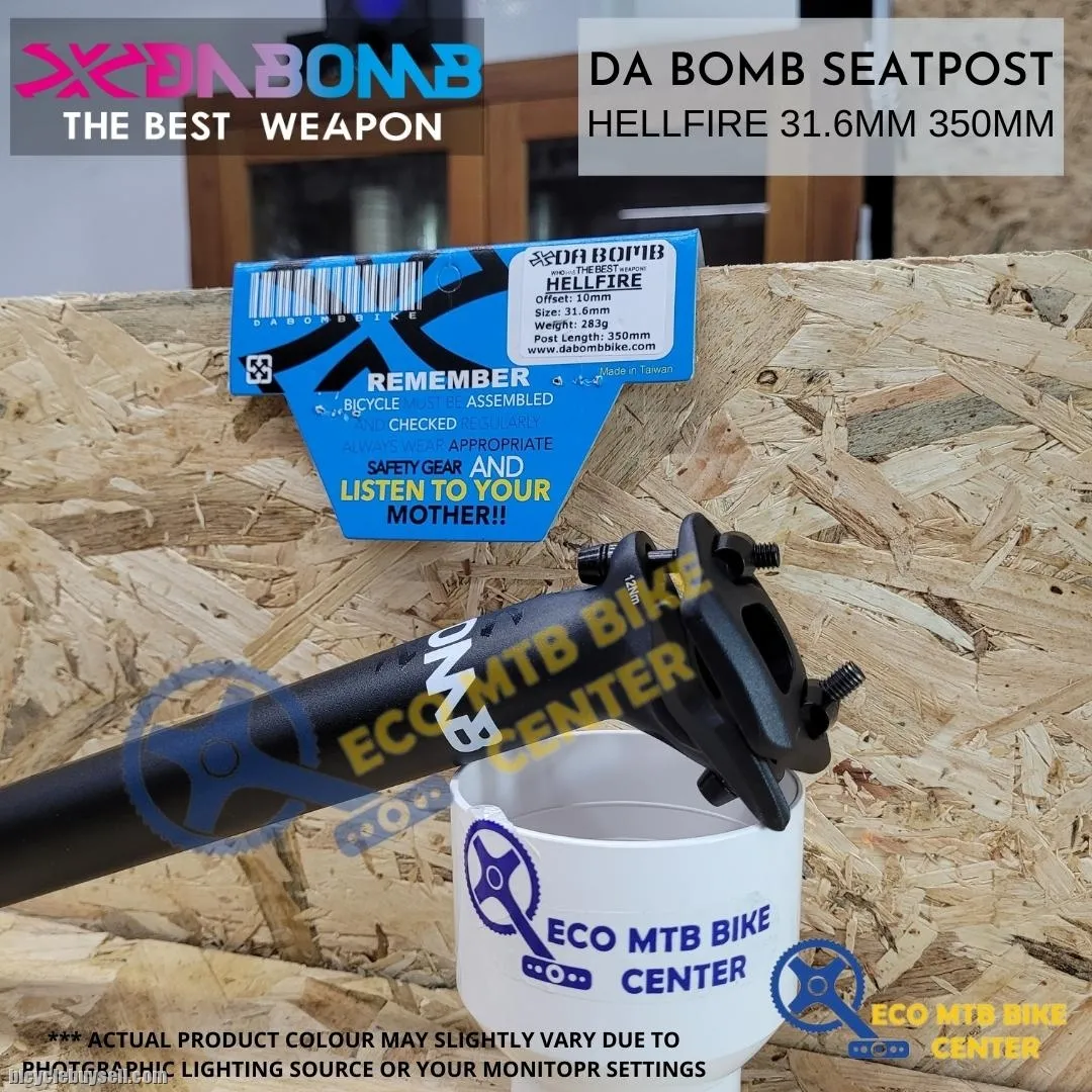 DA BOMB SEAT POST HELLFIRE 30.9MM/31.6MM 350MM