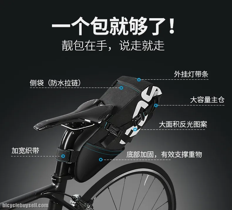 Cycling Bag ROSWHEEL Bicycle Bag Saddle Bag Bicycle Touring Bag Basikal Water Resistant Bike Bag Bas