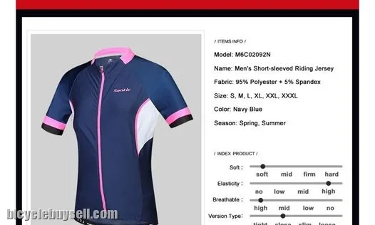 Santic Vitos Men's Short Sleeve Cycling Jersey. Stock Clearance. High Quality