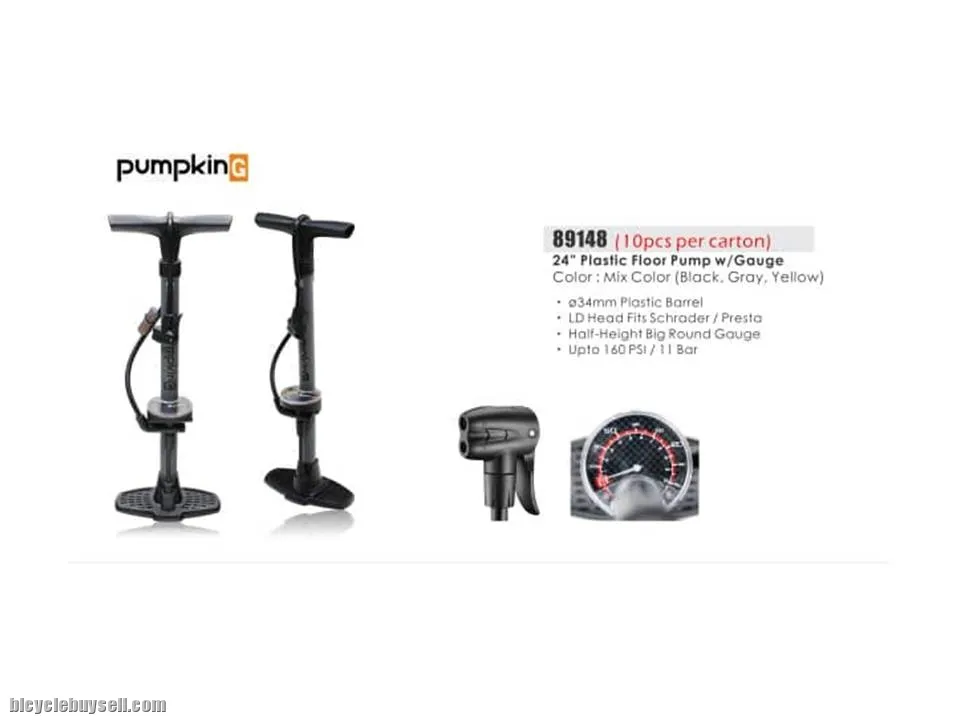 PUMPKING FLOOR PUMP 160PSI WITH GAUGE