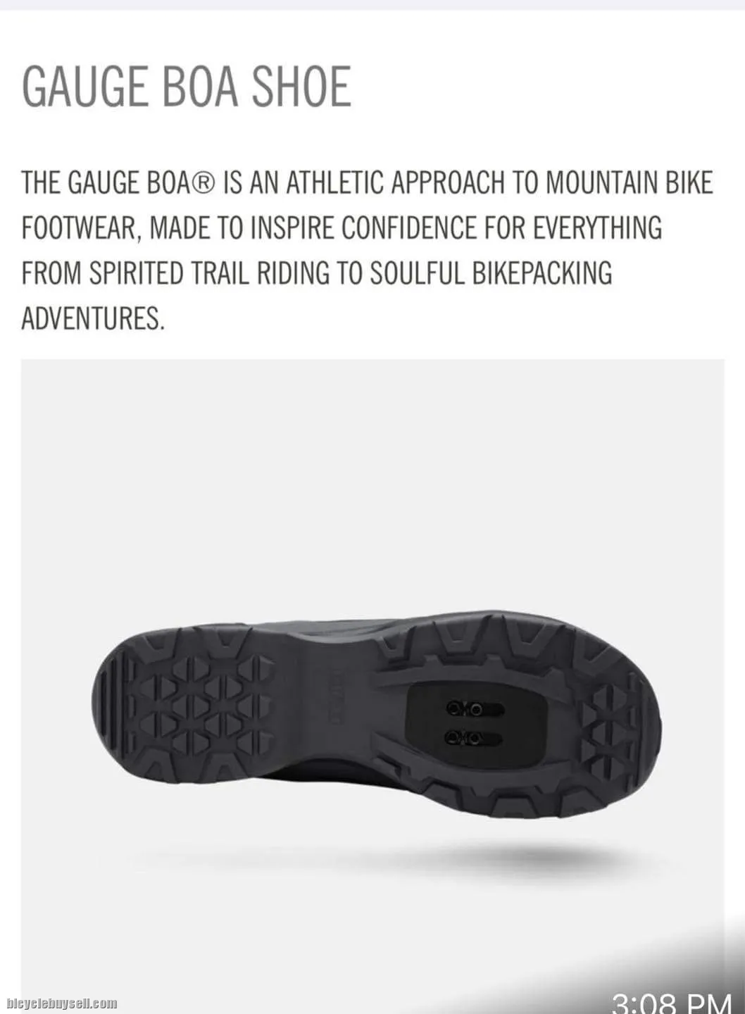 Giro MTB Shoe  = Gauge Boa