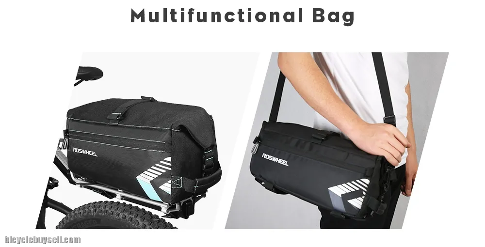 ROSWHEEL  6L Bicycle Rear Rack Bag Handbag Pannier