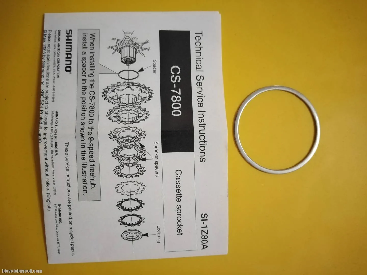 Shimano Dura Ace Spacer Ring New