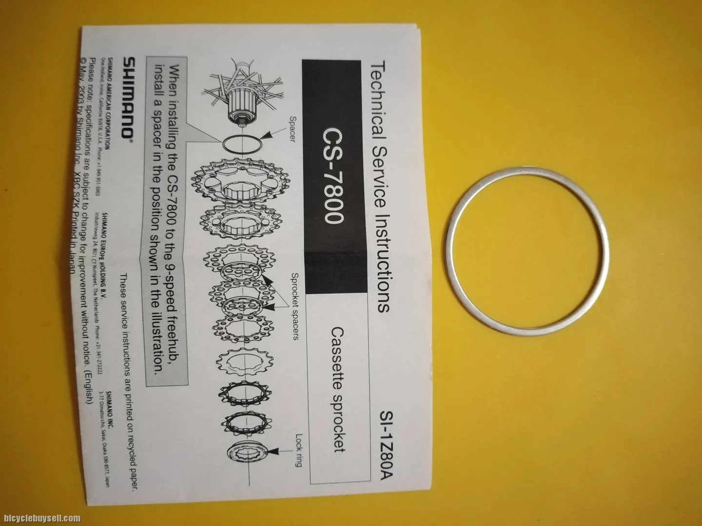 Shimano Dura Ace Spacer Ring New