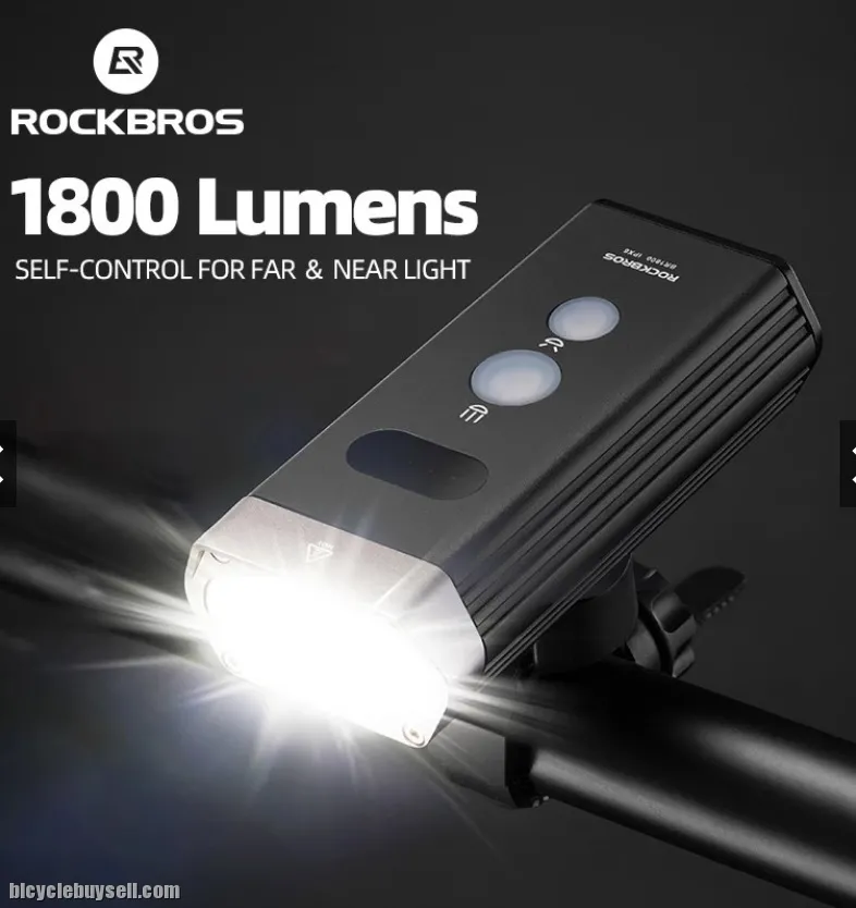 1800 Lumen Rechargeable Bike Light [Bright, Durable, LED, Water resistant]