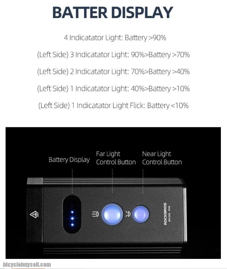1800 Lumen Rechargeable Bike Light [Bright, Durable, LED, Water resistant]